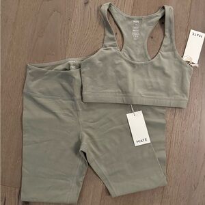 Mate the Label Sage Green Sports Bra and Leggings Set